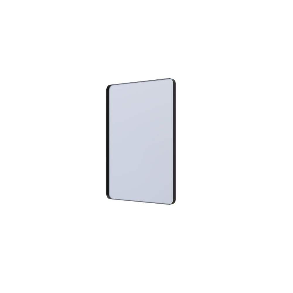 22 in. W x 30 in. H Rectangular Aluminum Framed Wall Bathroom Vanity Mirror in Matte Black (Mounting Hardware Included) price history on PriceWatchPro