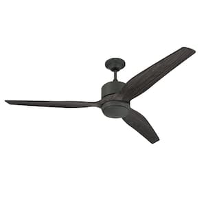 Mobi 60 in. Indoor/Outdoor Aged Galvanized Ceiling Fan with Integrated LED Light and Remote/Wall Control Included