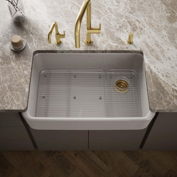 Ironridge 34 in. Undermount Single-Bowl Truffle Cast Iron Farmhouse Kitchen Sink