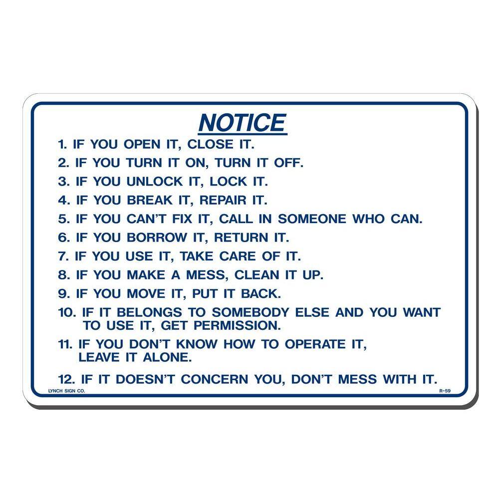 14 in. x 10 in. Do's and Don'ts Open It Close It Sign Printed on More Durable, Thicker, Longer Lasting Styrene Plastic price history on PriceWatchPro