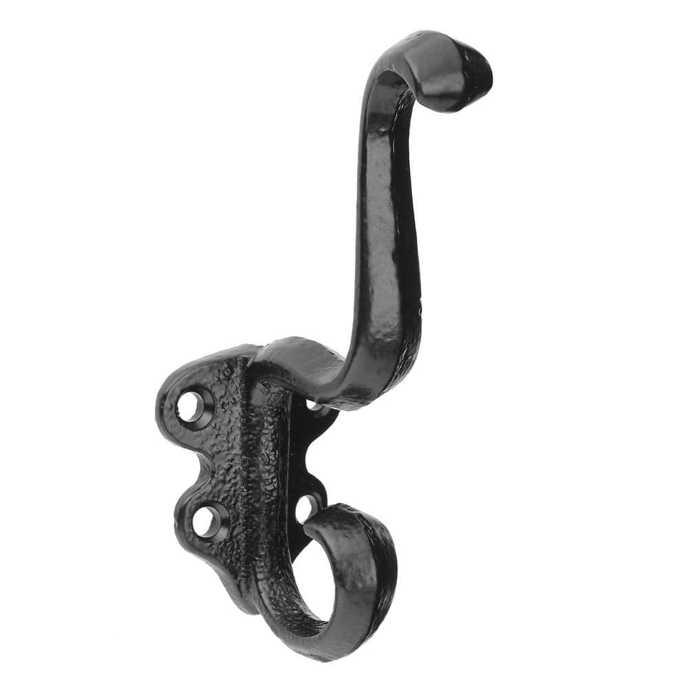 Nystrom 4-3/4 in. (120 mm) Matte Black Classic Wall Mount Hook