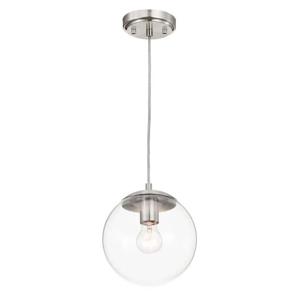 Edvivi 1-Light Modern Brushed Nickel Mini Pendant Light with