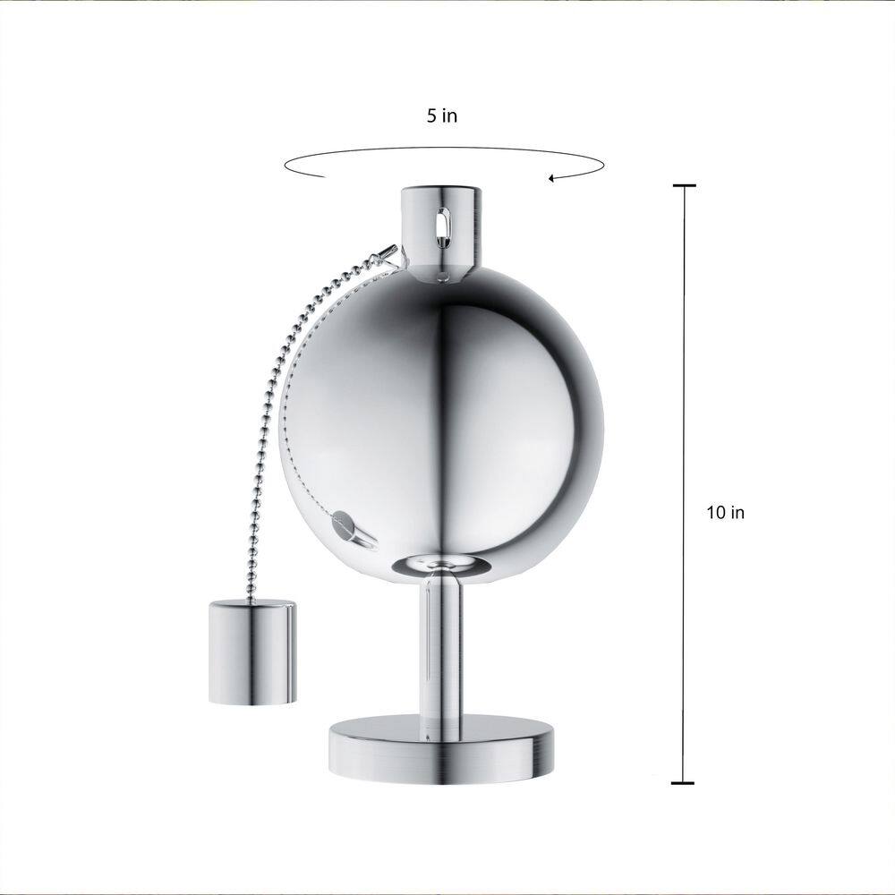 10" Stainless Steel Tabletop Citronella Torch Lamp