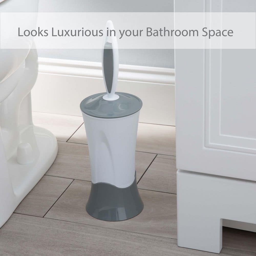 Luxurious Curve Design Toilet Brush and Holder Set
