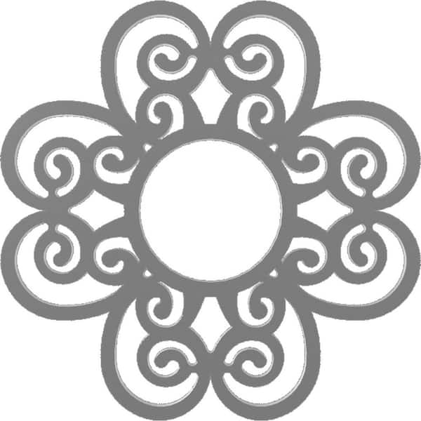 Ekena Millwork 38 in. O.D. x 13 in. I.D. x 1 in. P Cohen Architectural Grade PVC Pierced Ceiling Medallion