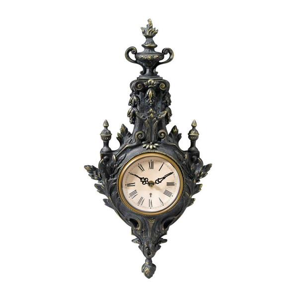Antique Reproductions 25 in. x 13 in. Teardrop Shaped Midnight Blue Wall Clock
