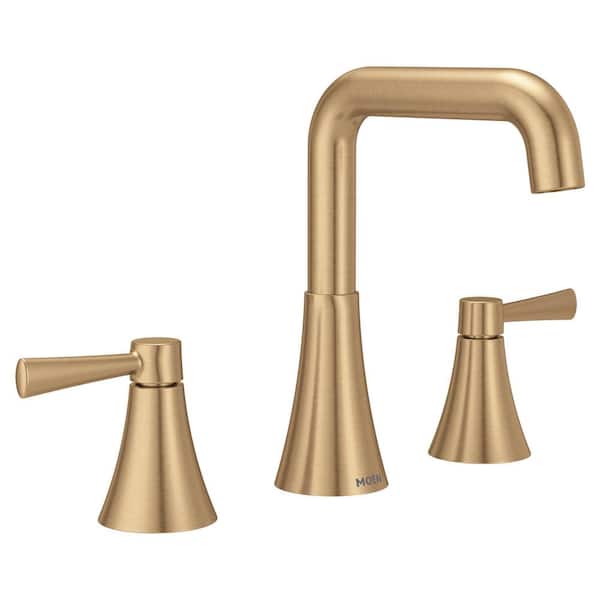 MOEN Ronan Single Hole Single-Handle Curved Bathroom Faucet in