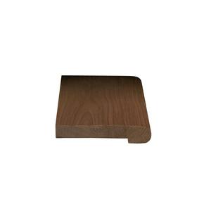 American Walnut Caviar 5/8 in. T x 3 in. W x 78 in. L Solid Wood Flush Stair Nose Molding