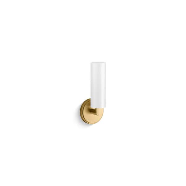 KOHLER Crue 1-Light Brushed Moderne Brass Wall Sconce