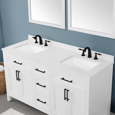 Bathroom Vanities With Tops, 60 Inch Bathroom Vanity Double Sink Top