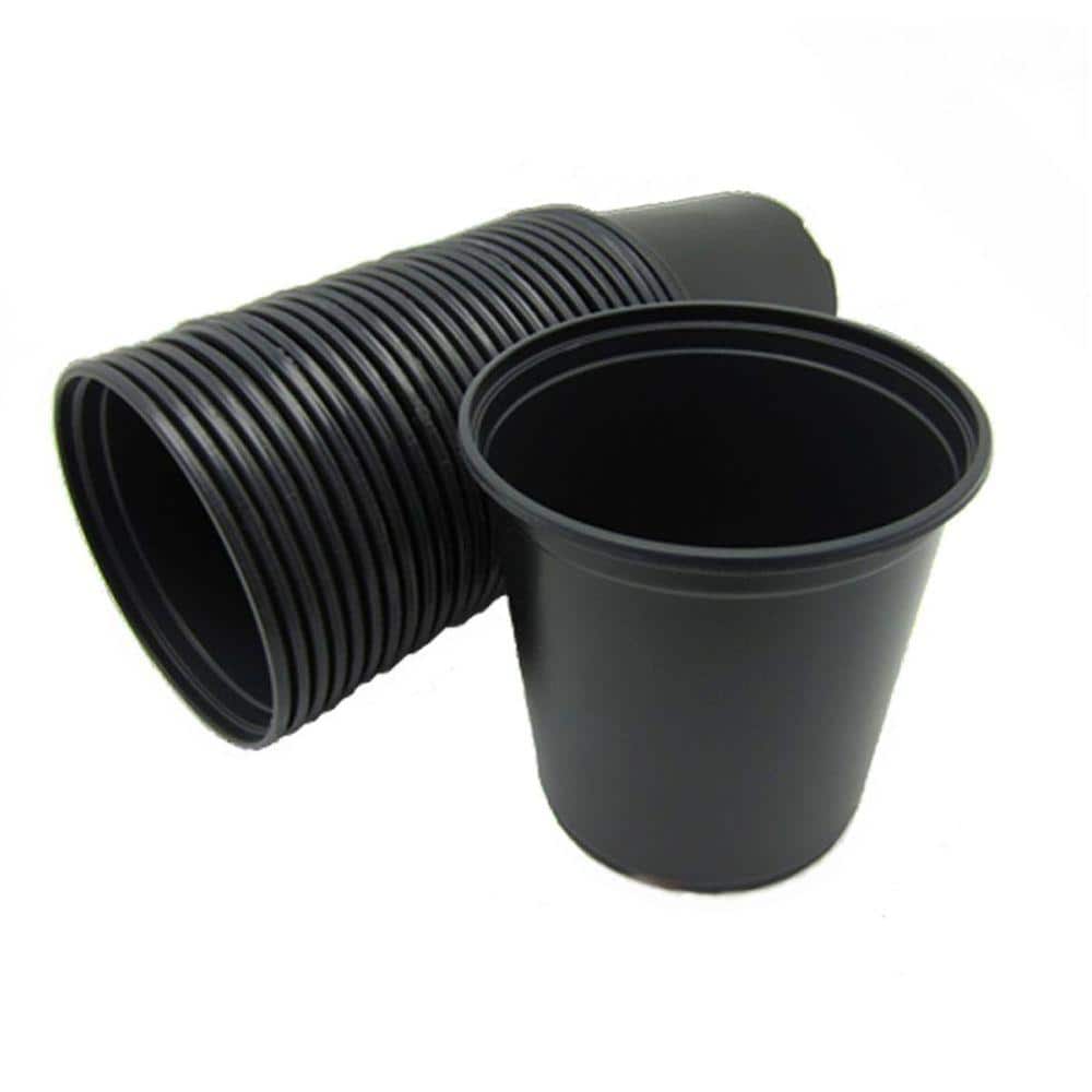 100 Pack Black Garden Nursery Plastic Pots Gallon Flower Plant Container Seed 