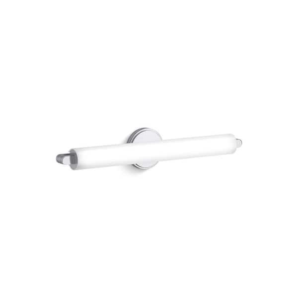 Crue 24 in. 1-Light Polished Chrome Wall Sconce LED Vanity Light Bath Bar