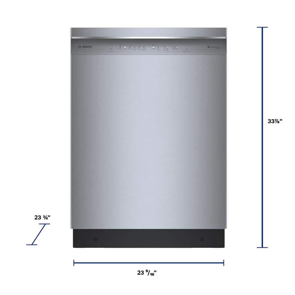 24" Stainless Steel Built-In Dishwasher with Front Control and 3rd Rack