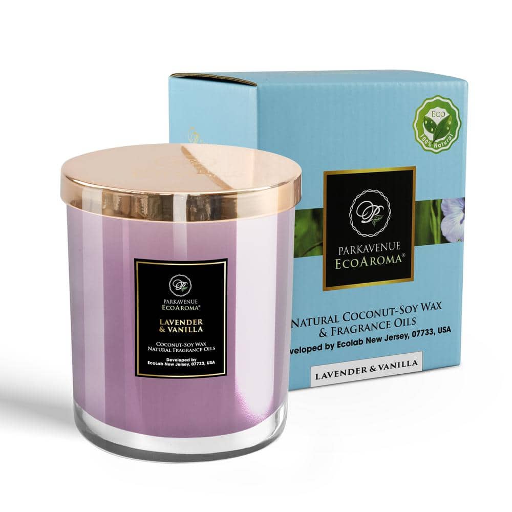 PEcoWax Candles 2Wicks 20 oz. Lavender Vanilla Luxury Scent Organic