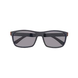 Square Black with Orange Accent Sunglasses