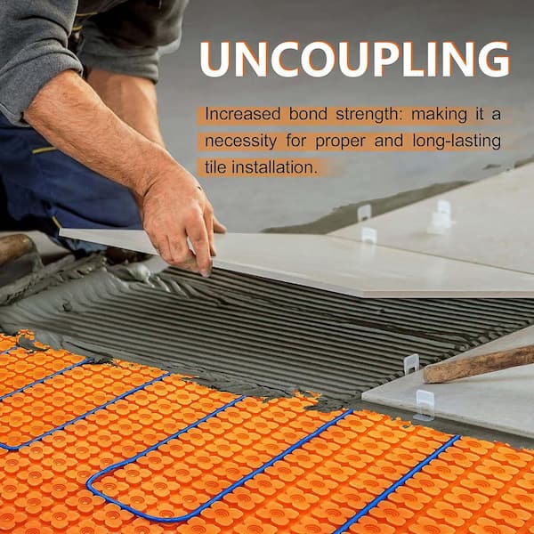 Heating Cable Underlayment Membrane Easy Install Uncoupling Heated