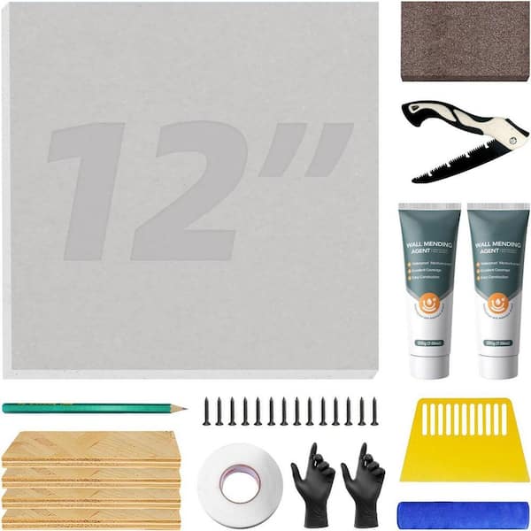 12 x 12 in. Drywall Patch Repair Kit Wall Surface Large Hole Fill Quick and Easy Solution