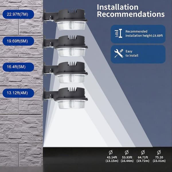 KOAOEIRS 50-Watt LED Bronze Dusk to Dawn with photocell Outdoor
