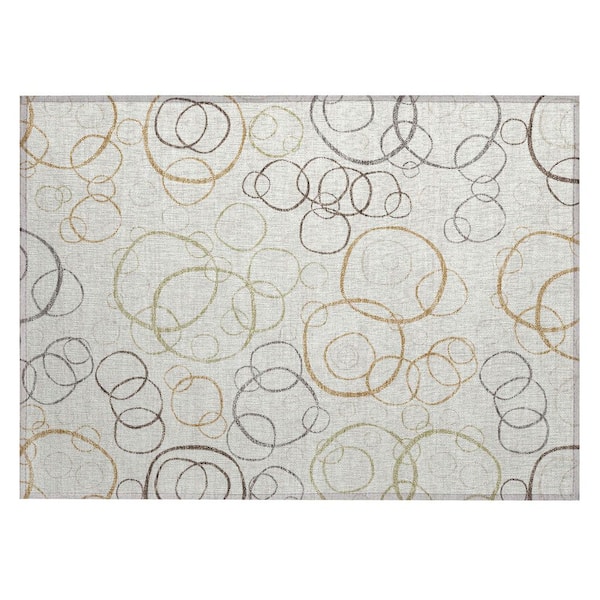 Chantille Machine Washable Indoor/Outdoor Abstract ACN2408 Ivory 2 ft. x 3 ft. Accent Rug