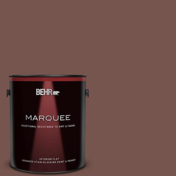 BEHR MARQUEE 1 gal. #PPU2-20 Oxblood Flat Exterior Paint & Primer