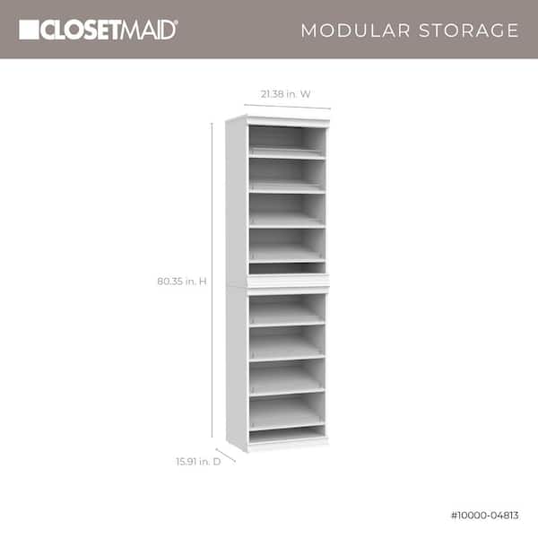 ClosetMaid Modular Storage 21.38 in. W White Reach-In Tower Wall