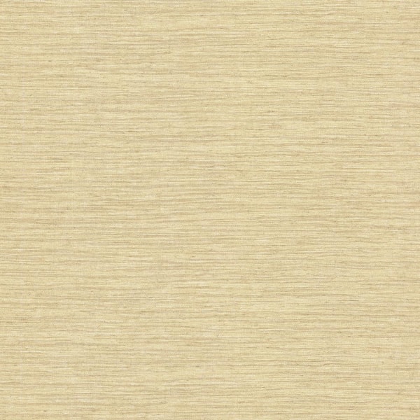 Warner Everest Yellow Faux Grasscloth Yellow Wallpaper Sample