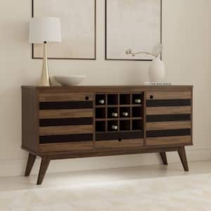 Clarkson Rustic Natural Aged Brown Sideboard with Wine Storage