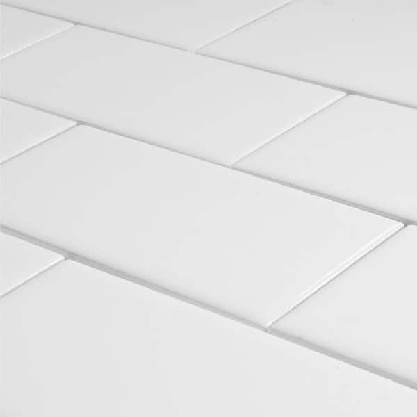 Ceramic Arctic White Subway Tile, Daltile White Subway Tile
