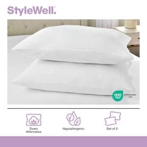 2-Pack Every Position Medium Hypoallergenic Down Alternative Standard Size Pillows