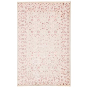 Fables Pink 5 ft. x 7 ft. 6 in. Damask Rectangle Rug