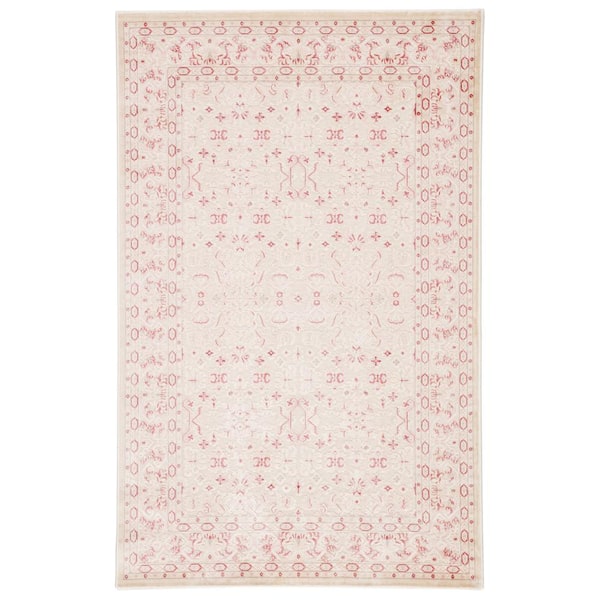 Amelia Collection Pink and White Damask Print Decorative Accent