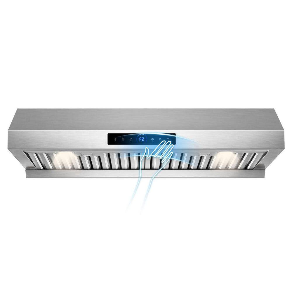 30 in. 900 CFM Stainless Steel Range Hood with 4-Speed Settings, Remote Control LED, Gesture Control, Detachable Oil Cup price history on PriceWatchPro
