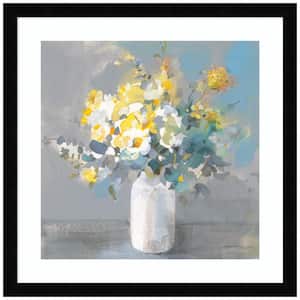 "Touch of Spring I White Vase" by Danhui Nai 1 Piece Wood Framed Giclee Home Art Print 17-in. x 17-in.