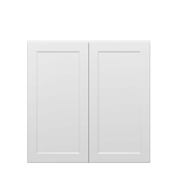 Unbranded Norfolk Shaker 42 in. W x 42 in. H x 12 in. D in Painted White Plywood Assembled Wall Cabinet