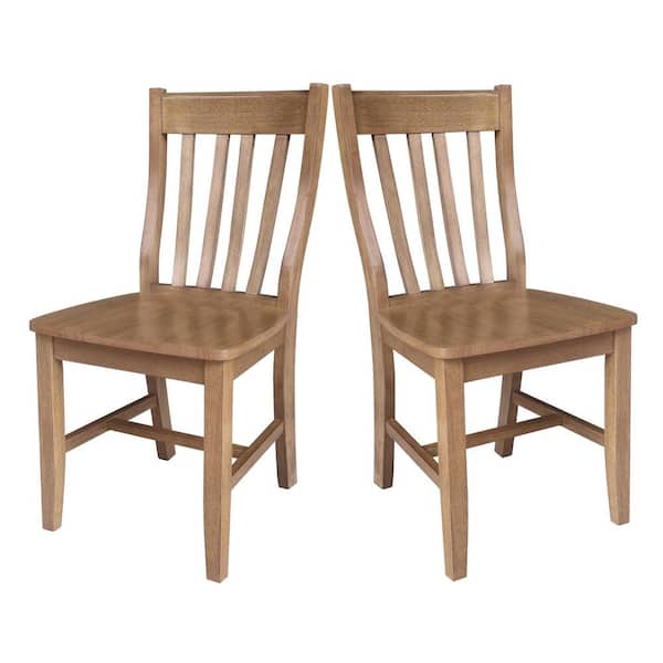 International Concepts Gladys Hickory Solid Wood Dining Chair Set