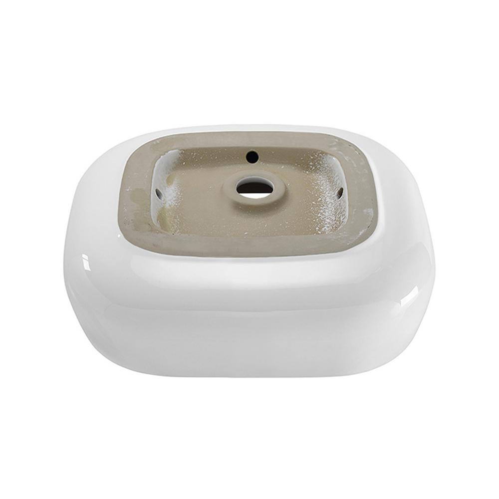 Château White Ceramic Above-Counter Vessel Sink