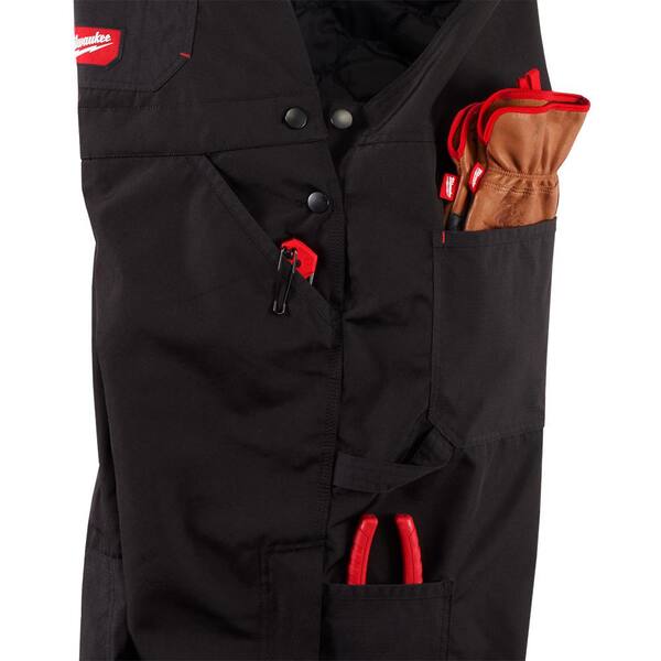 Milwaukee Men's 3X-Large Short Black FREEFLEX Insulated Bib