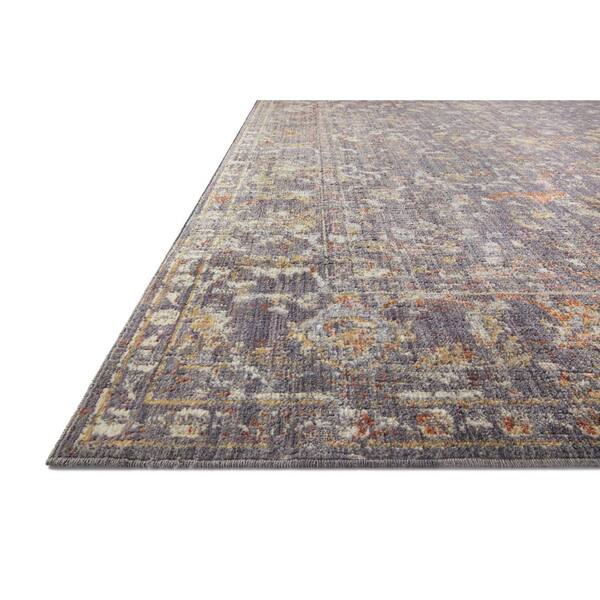 Chris Love Julia Rosemarie Graphite / Multi 2 ft. 7 in. x 4 ft. Traditional Accent Rug