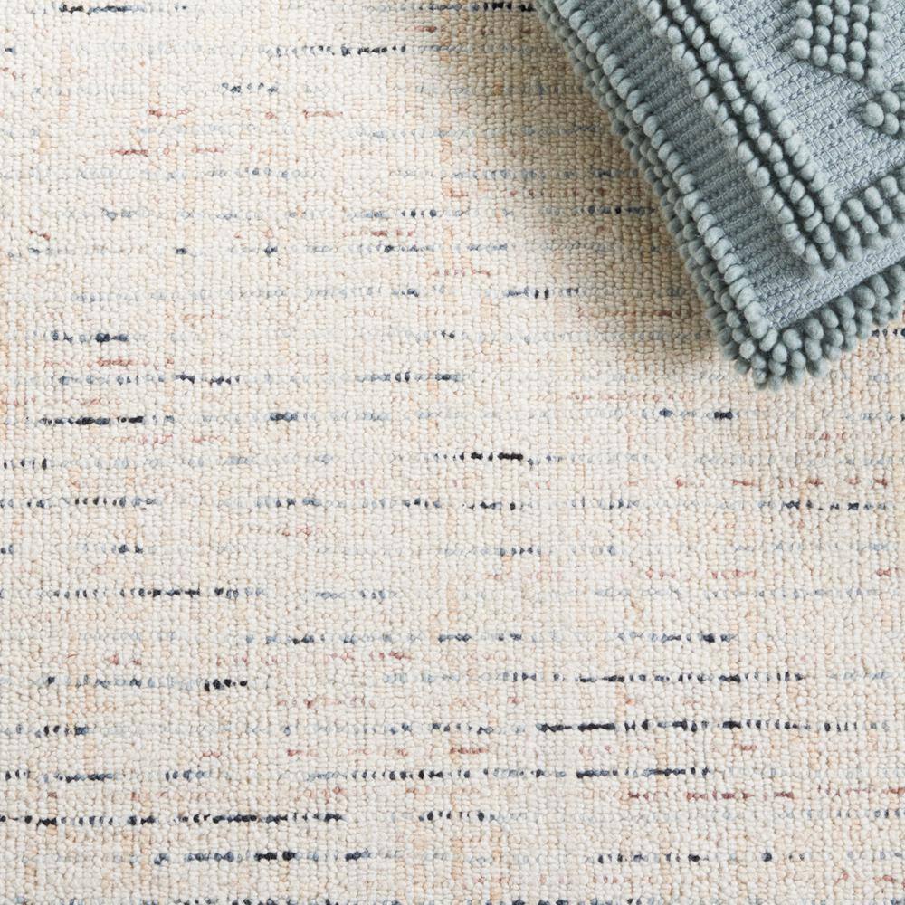 SAFAVIEH Abstract Delia Geometric Wool Area Rug, Ivory/Blue, 8' x 10'