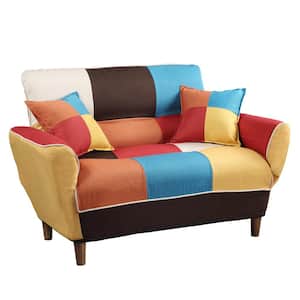 71.6 in. Width Colorful Polyester Rectangle Twin Size 2 Seats Sofa Bed