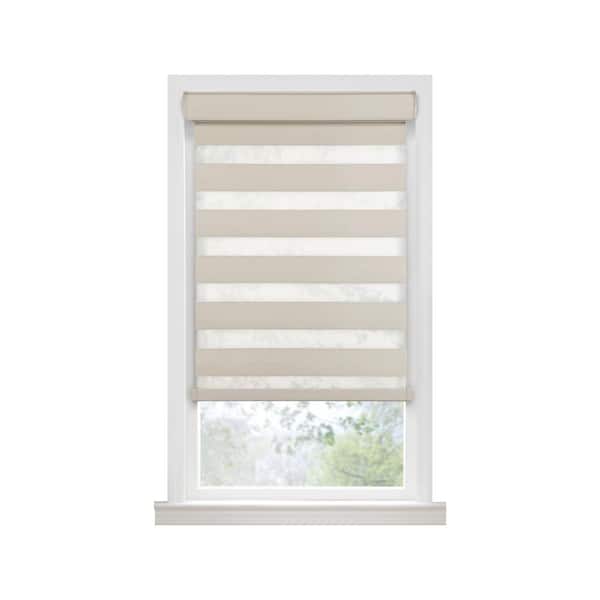 ACHIM Celestial Tan Cordless Room Darkening Double Layered Polyester Roller Shade 48 in. W x 72 in. L