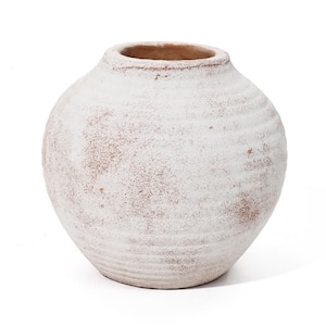 7.5 in. H Multi-Colored Marble Terracotta Vase