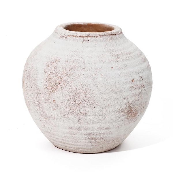 LuxenHome 7.5 in. H Multi-Colored Marble Terracotta Vase