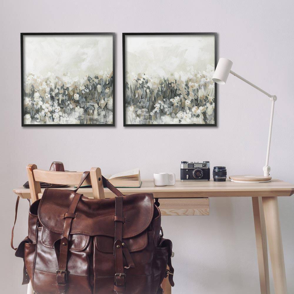 Brushed Flower Meadow Impressions by June Erica Vess 2-Piece Black Framed Abstract Giclee Art Print 24 in. x 24 in. price history on PriceWatchPro