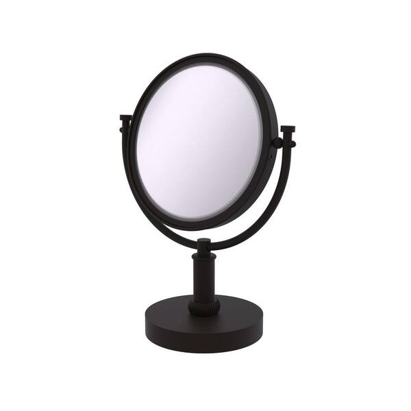 Allied Brass 8 in. x 15 in. x 5 in. Vanity Top Makeup Mirror 5X Magnification in Oil Rubbed Bronze