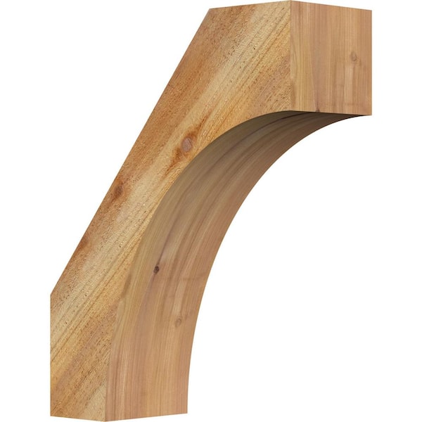 Ekena Millwork 6"W x 16"D x 20"H Westlake Rough Sawn Knee Brace, Western Red Cedar