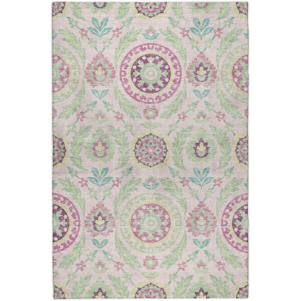 Dream Shag Premium Machine Washable Abstract ADS751 Pink 10 ft. x 14 ft. Area Rug