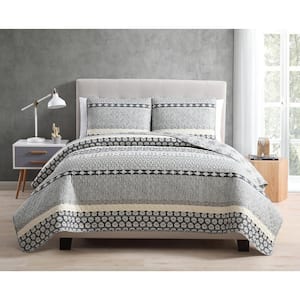 Mhf Home Noreen Gray 2-Piece Twin Quilt Set