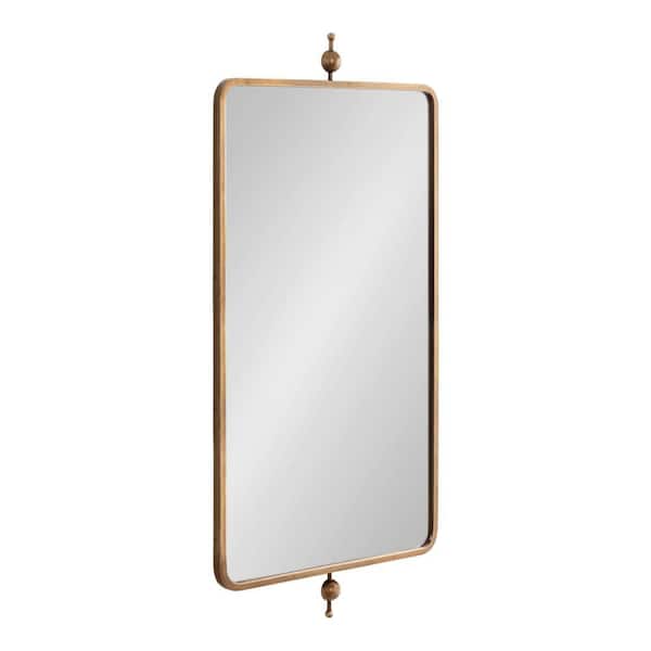 Kasota Gold 20 in. W x 41 in. H Rectangle Metal Wall Mirror