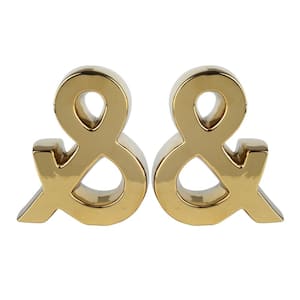 Urban Gold Vogue Question and Exclamation Mark Bookends